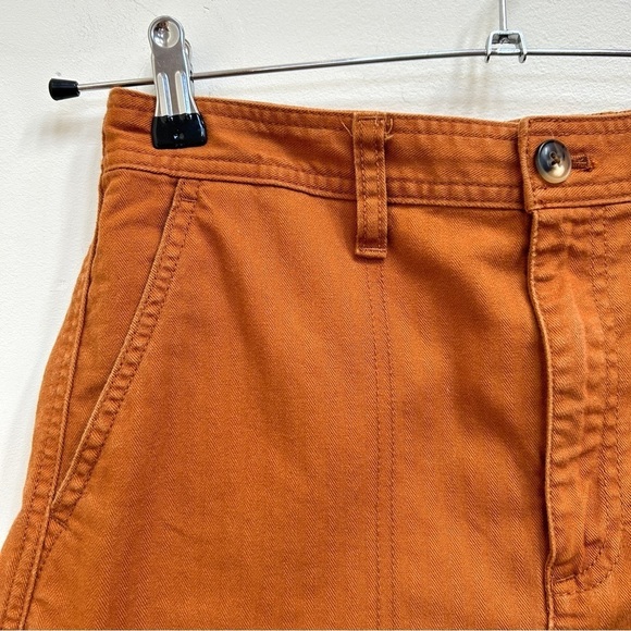 Madewell Camp Shorts Burnt Sienna Orange High Waisted, Size Small - Picture 7 of 13